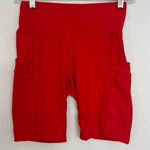 Women’s Red Baleaf biker shorts